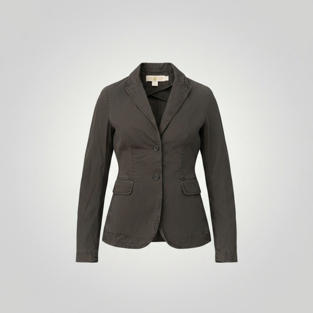 J.Crew Broken-in Chino Blazer Women 6 Olive Twill Weathered Jacket Military